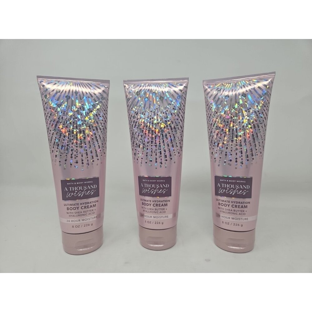 Set Of 3 NEW A THOUSAND WISHES BODY CREAM Bath & Body Works - Picture 1 of 3